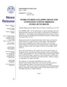 FOR IMMEDIATE RELEASE May 11, 2006 CONTACT: Teri MossNews