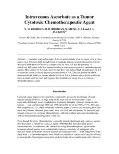 Microsoft Word - Intravenous Ascorbate as Tumor Cytotoxic Chemotherapeutic Agent.doc