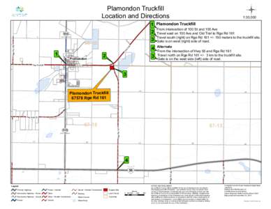 Plamondon Truckfill Location and Directions «  1:30,000