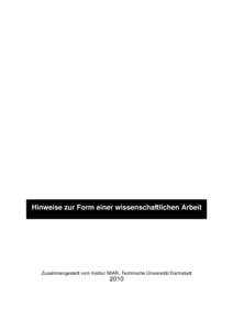 Microsoft Word - Hinweise zum wissenschaftlichen Arbeiten_2010.doc