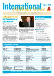 International Nuffield News AprilInternational Chairman - PETER NIXON - PO Box 69, Moora, Western Australia 6510 - 