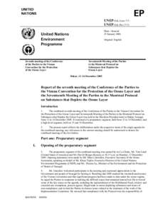 Earth / Halogenated solvents / Halomethanes / United Nations Environment Programme / Canada / Montreal Protocol / Bromomethane / Vienna Convention for the Protection of the Ozone Layer / United Nations Framework Convention on Climate Change / Environment / Chemistry / Ozone depletion