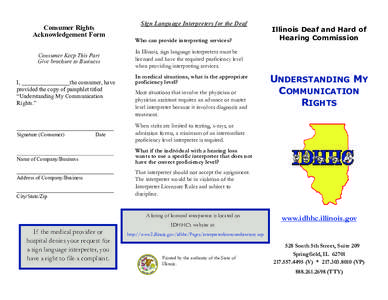 Language interpretation / Disability / Americans with Disabilities Act / Sign language / Otology / Health / State of New Mexico Commission for Deaf & Hard of Hearing / Vermont Center for the Deaf and Hard of Hearing / Deafness / Deaf culture / Assistive technology