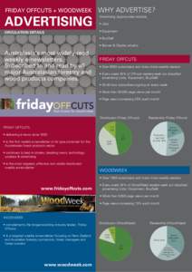 FRIDAY OFFCUTS + WOODWEEK  ADVERTISING CIRCULATION DETAILS  WHY ADVERTISE?
