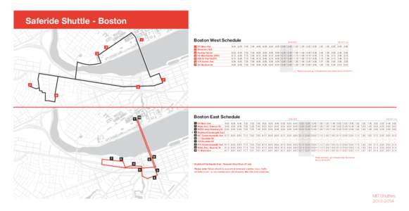 Saferide Shuttle - Boston Boston West Schedule 1  1