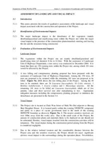 Expansion of Shek Wu Hui STW  Annex 5 - Assessment of Landscape and Visual Impact ASSESSMENT OF LANDSCAPE AND VISUAL IMPACT 5.1