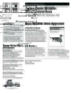 U.S. Fish & Wildlife Service  Tulare Basin Wildlife Management Area  Planning Update #5, December 2007