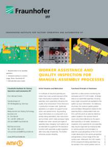 Worker Assistance and Quality Inspection for Manual Assembly Processes, Fraunhofer IFF Magdeburg Project Information