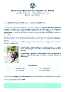 Programme d’Education Thérapeutique  du Patient