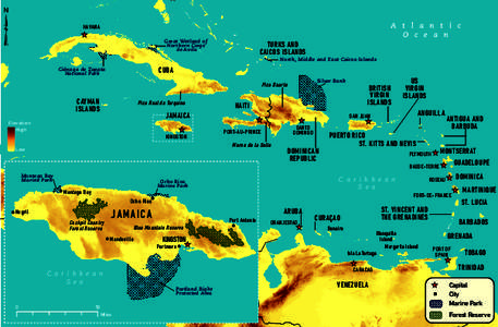 Jamaica / Ocho Rios / Montego Bay / Turks and Caicos Islands / Pico Turquino / Negril / Air Jamaica Express / Roads in Jamaica / Parishes of Jamaica / Island countries / Geography of Jamaica