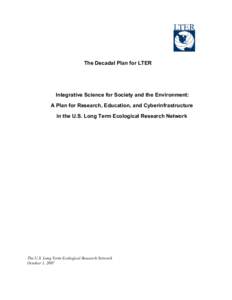 Academia / Institute of Arctic Biology / Cyberinfrastructure / Ecology / Stephen R. Carpenter / Ecosystem / Limnology / Virginia Coast Reserve Long-Term Ecological Research / Jornada Basin LTER / Biology / Science / Long Term Ecological Research Network