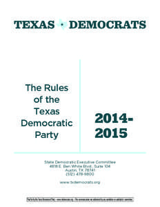 The Rules of the Texas Democratic Party