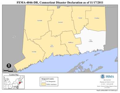 FEMA-4046-DR, Connecticut Disaster Declaration as of[removed]Tolland Litchfield  MA