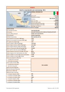 MEXICO Data for crop/calendar year commencing: 2011 GENERAL INFORMATION Area (km²) Population (million) Currency