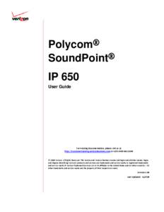    Polycom® SoundPoint® IP 650 User Guide