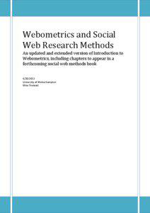 1 of 140  Webometrics and Social