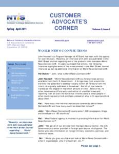 Microsoft Word - Customer Advocate Newsletter - Vol 3 Issue 3, Spring 2011.doc