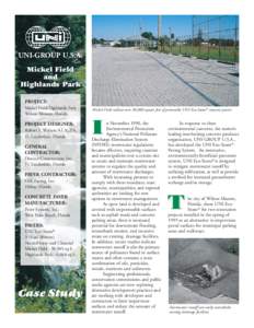 UNI-GROUP U.S.A. Mickel Field and Highlands Park PROJECT: Mickel Field/Highlands Park