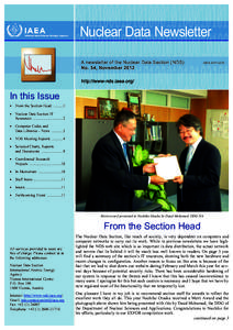 Nuclear Data Newsletter A newsletter of the Nuclear Data Section (NDS) No. 54, November 2012 ISSN[removed]