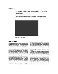 OUP CORRECTED PROOF – FINAL, [removed], SPi  CHAPTER 1 Dramatis personae: an introduction to the wild felids