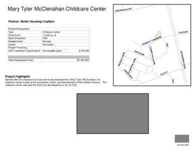 Mary Tyler McClenahan Childcare Center  Y S BL U DREWR  FF