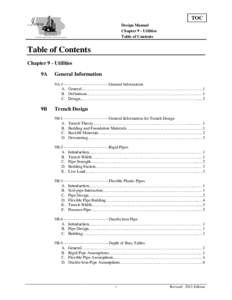 Chapter 9 Table of Contents