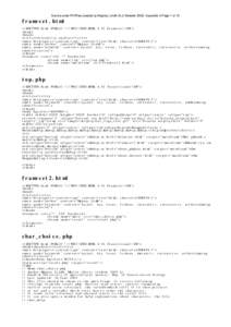 Source code PHPKey created by Magnus Lindh SLU SwedenAppendix 5 Page 1 of 10  frameset.html <!DOCTYPE html PUBLIC 
