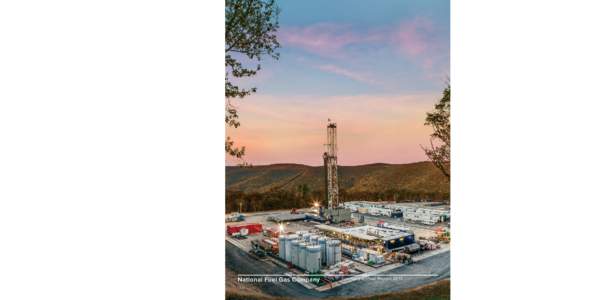 On the cover – The drilling rig pictured here is currently drilling 10 wells from this location in Lycoming County, Pa., with initial production commencing in[removed]Seneca Resources’ Marcellus Shale acreage was the p