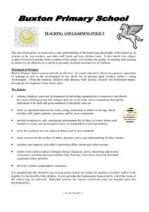 Microsoft Word - QUALITY OF TEACHING AND LEARNING BUX 9 13.doc
