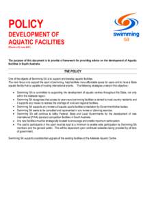 Microsoft Word - POLICY DEVELOPMENT OF AQUATIC FACILITIES