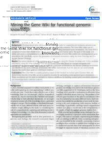 Good et al. BMC Genomics 2011, 12:603 http://www.biomedcentral.com RESEARCH ARTICLE  Open Access