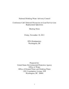 National Drinking Water Advisory Council-November[removed]Meeting Notes