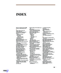 INDEX  References to illustrations appear in bold; references to captions appear in italics.  A