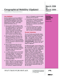 Geographical Mobility (Update)