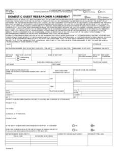 U.S. DEPARTMENT OF COMMERCE Guest Researcher Location NATIONAL INSTITUTE OF STANDARDS AND TECHNOLOGY Gai thersburg NIST-1296 REV. -2