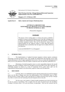 BOB-RHS/TF/3−WP[removed]International Civil Aviation Organization Third Meeting of the Bay of Bengal Reduced Horizontal Separation Implementation Task Force (BOB-RHS/TF/3) Singapore, 18 – 21 February 2010