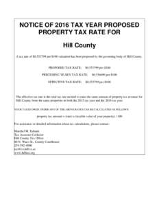 Microsoft Word - NOTICE OF 2016 TAX YEAR PROPOSED PROPERTY TAX RATE GHI_RDL