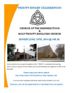 TRINITY SUNDAY CELEBRATION!  CHURCH OF THE RESURRECTION