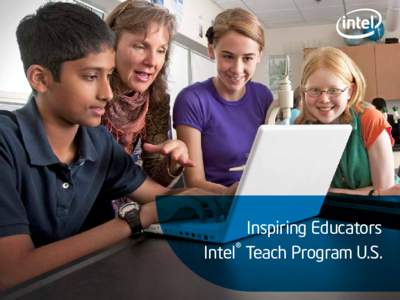 place cover image Inspiring Educators Intel® Teach Program U.S.