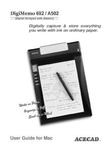 Digitally capture & store everything you write with ink on ordinary paper. User Guide for Mac  Federal Communications Commission (FCC) Radio