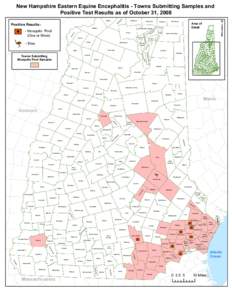 ld  New Hampshire Eastern Equine Encephalitis - Towns Submitting Samples and Positive Test Results as of October 31, 2008 Jefferson