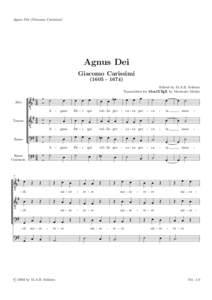 Agnus Dei (Giacomo Carissimi)  Agnus Dei