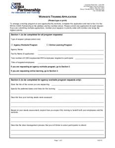 Microsoft Word - Worksite Training Application Form - Final