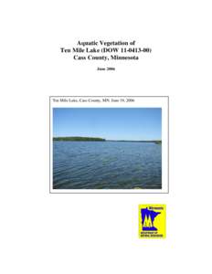 Aquatic Vegetation of Fish Lake