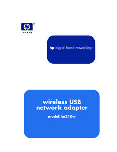 hp digital home networking  wireless USB network adapter model hn210w