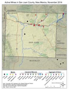 ARIZO NA  UTAH Active Mines in San Juan County, New Mexico, November 2014 CO LO RADO