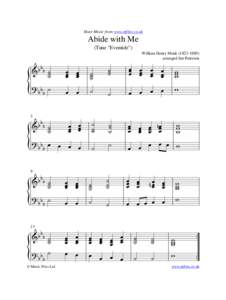 Sheet Music from www.mfiles.co.uk  Abide with Me (Tune 