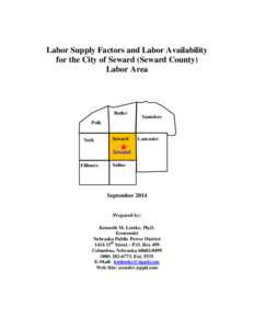 Labor Supply Factors and Labor Availability for the City of Seward (Seward County) Labor Area Butler