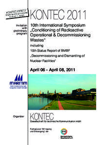 KONTEC 2011 Invitation with preliminary program
