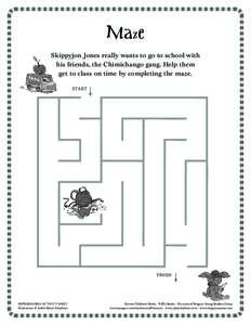 Maze Skippyjon Jones really wants to go to school with his friends, the Chimichango gang. Help them get to class on time by completing the maze. START